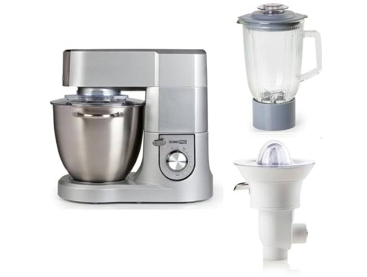 DOMO DO9079KR-PROMO Küchenmaschine PRO inkl. Saftpresse und Standmixer - 6,7 L - 1500 W