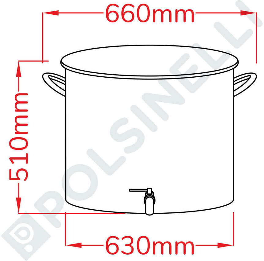Polsinelli Cuve de macération en acier inox 150 L