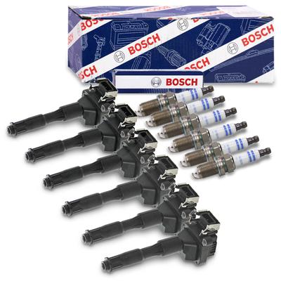 Bosch 6x Zündspule + 6x Zündkerze [Hersteller-Nr. 40207952] für BMW