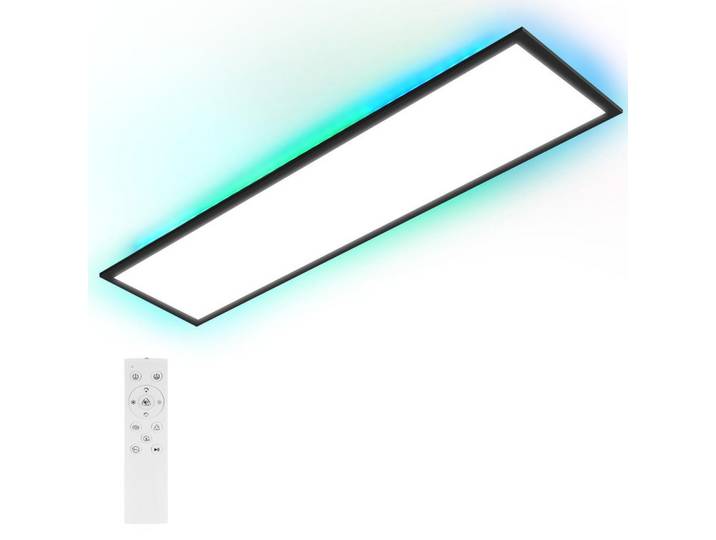 Nettlife LED Pendelleuchte Clausthal Ⅲ 30/120/6 cm, Schwarz, Metall, LED integrated, 120x6x30 cm, Lampen & Leuchten, LED Beleuchtung, LED-Deckenleuchten