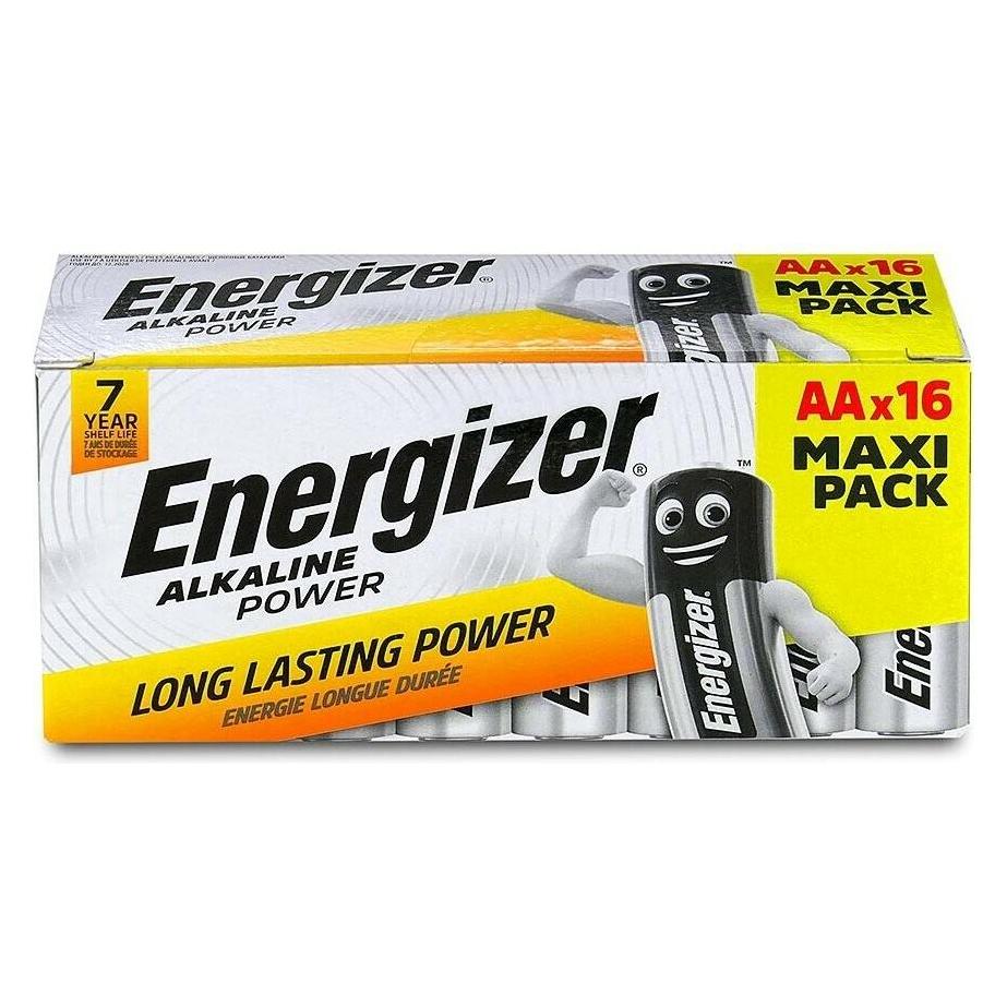 Energizer Power Alkaline Mignon-Batterien (16 Stk., AA, 3000 mAh) (E302743800)