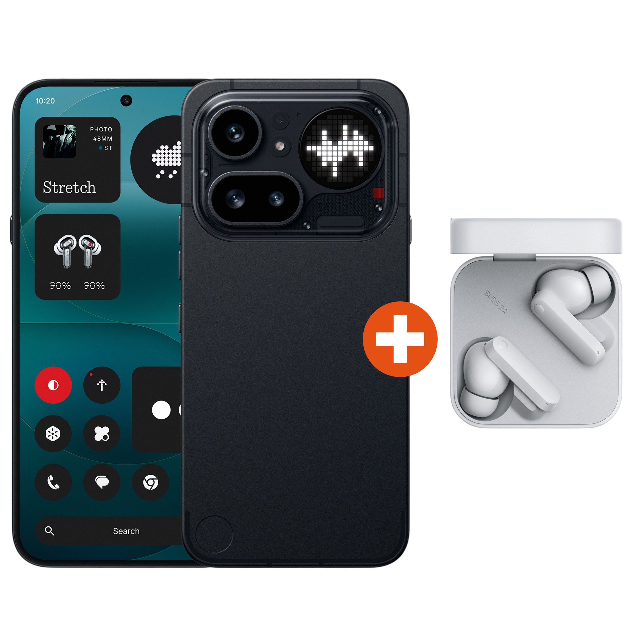 Nothing Phone (4a) Pro 8/128GB Dual-SIM schwarz Android 16 Smartphone + CMF Buds 2a Kabellose In-Ear Kopfhörer