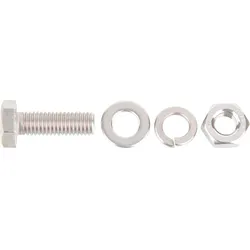 Sechskantschraube M10 x 30mm mit Unterlegscheibe und Mutter