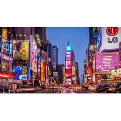 Fototapete PAPERMOON "Time Square", bunt, B:2,5m L:1,86m, Vlies, Tapeten