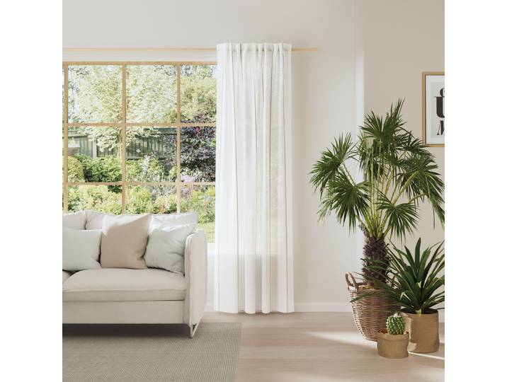 Vorhang NEUTEX FOR YOU NURO , taupe, B:139cm H:245cm, Polyester, Gardinen, Vorhang, Bouclé-Optik, criss-cross Struktur, Stickmuster