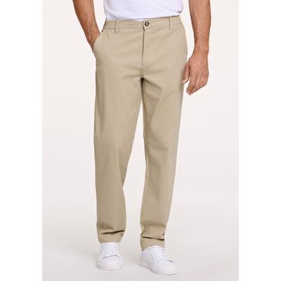 Chinos LINDBERGH "Chinos Relaxed Fit", Herren, Gr. M, beige (sand), Obermaterial: 98% Baumwolle, 2% Elasthan, unifarben, relaxed fit, Hosen