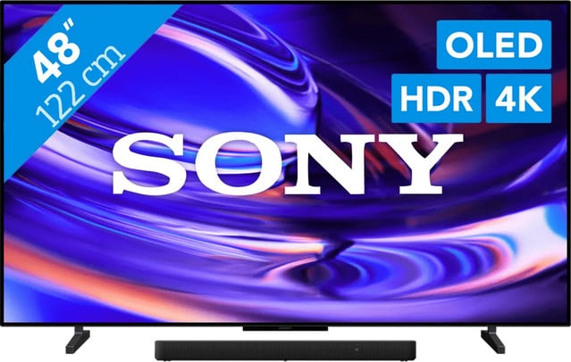 Sony Bravia 6 48 inch OLED TV (2026) met Sony HT-S2000 Soundbar Zwart