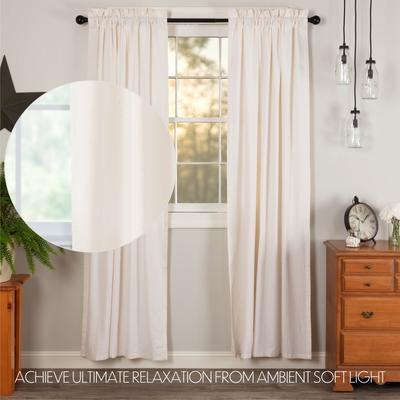 VHC Brands Simple Life Flax Panel Set - Panel 84x40 - Panel 84x40