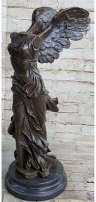Bronzhaus Winged Nike Samothrace Bronze Sculpture Marble Base Hot Cast Figurine Figure Art
