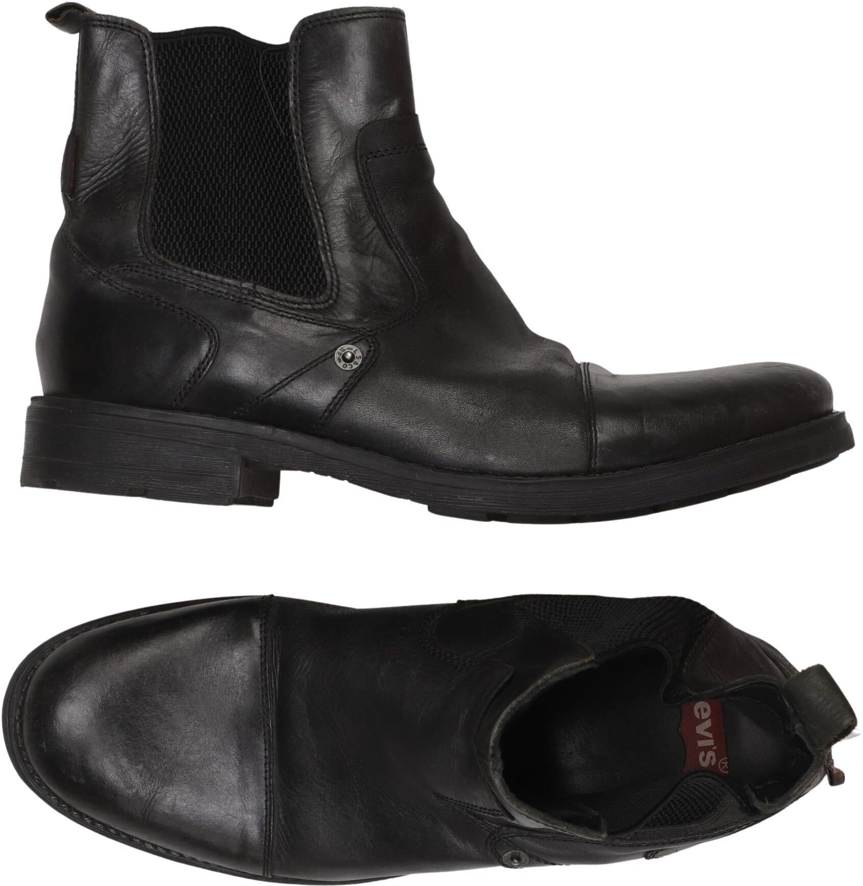 Levis Herren Stiefel, Schwarz, Gr. EU 42, Leder - Second Hand