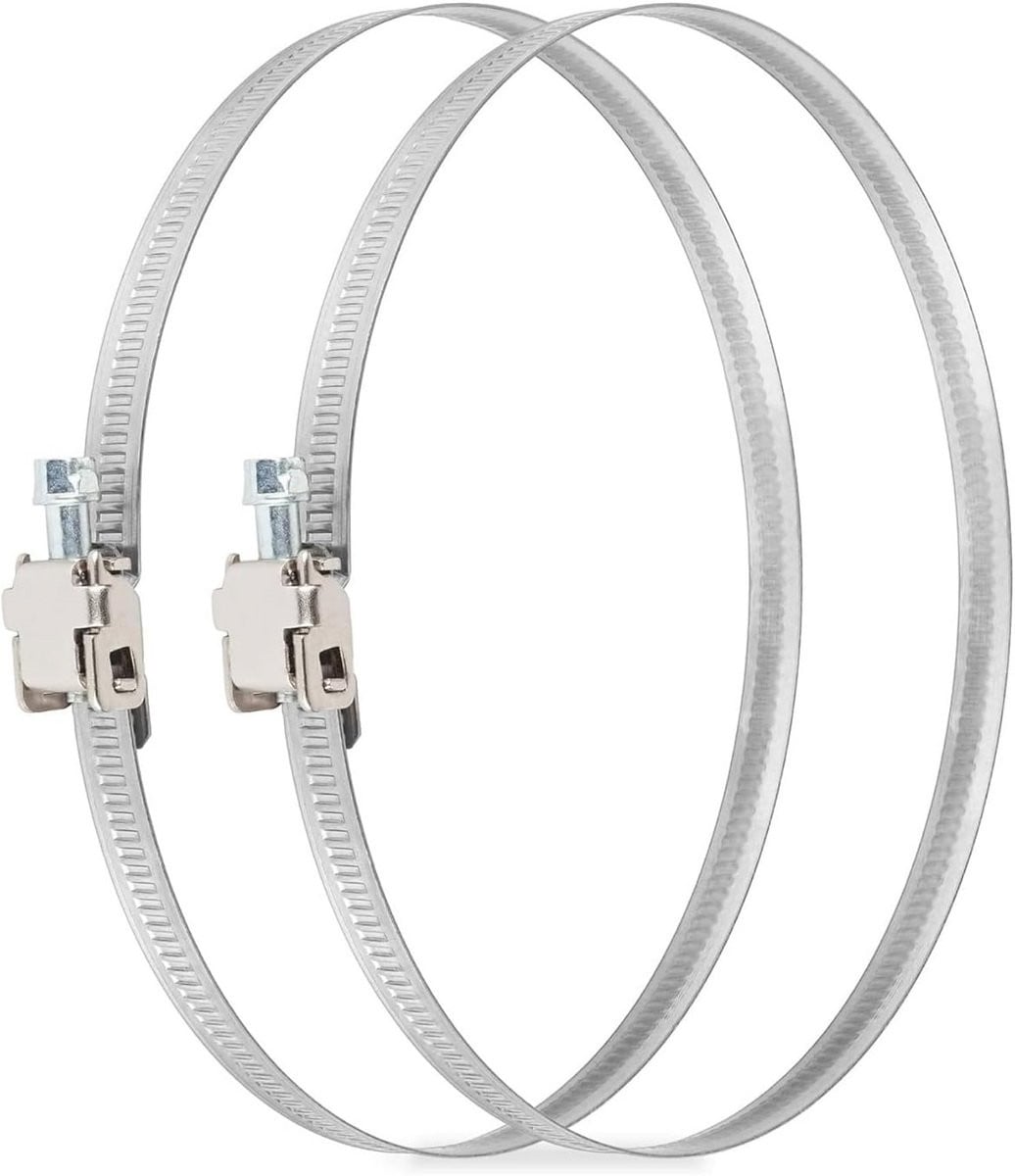 Set van 2 roestvrijstalen professionele slangklemmen van 100 mm