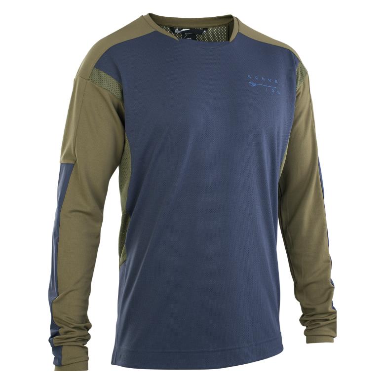 ION Bike Jersey Scrub Amp LS BAT men - dark-mud (S) (32446479)