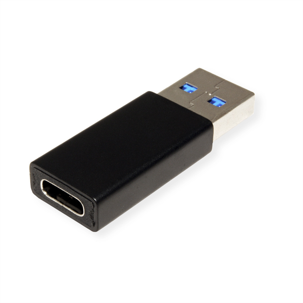 Value USB 3.2 Gen 1 Adapter, USB Type A naar USB Type C, zwart/blauw