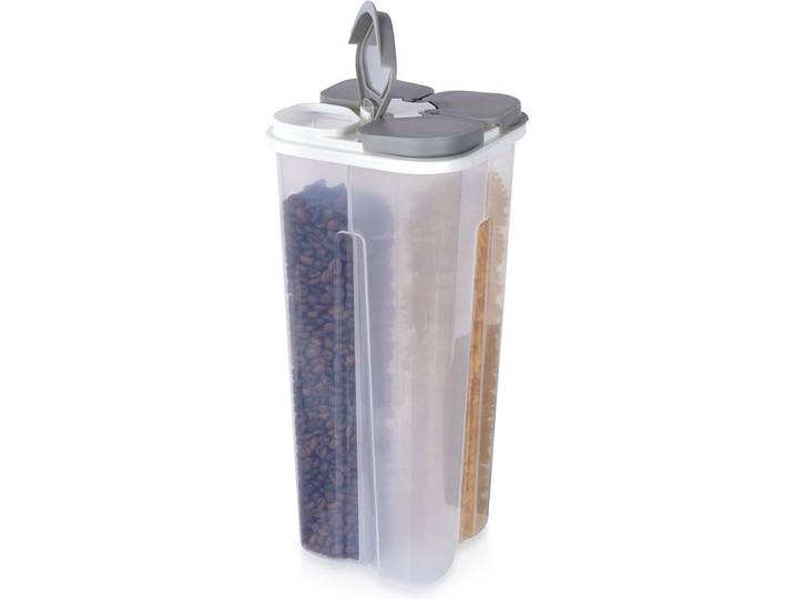 Voedselcontainer Strooibus met Dispenser Split 3 l - Container voor Losse Producten - Keuken - Voedsel - Doos