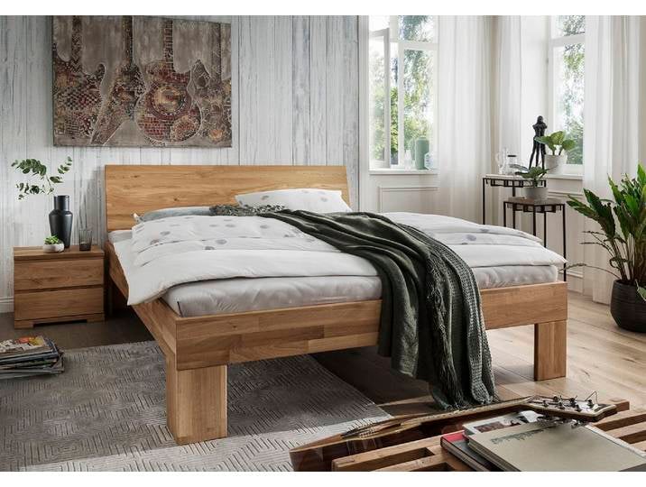Doppelbett Kopfteil geschlossen 'Astoria I' 180x200cm Wildeiche geölt