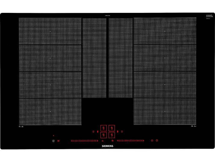 SIEMENS Flex-Induktions-Kochfeld, schwarz, B:79,2cm H:5,6cm T:51,2cm, Kochfelder, VarioInduktion Plus & komfortable Dual lightSlider-Bedienung