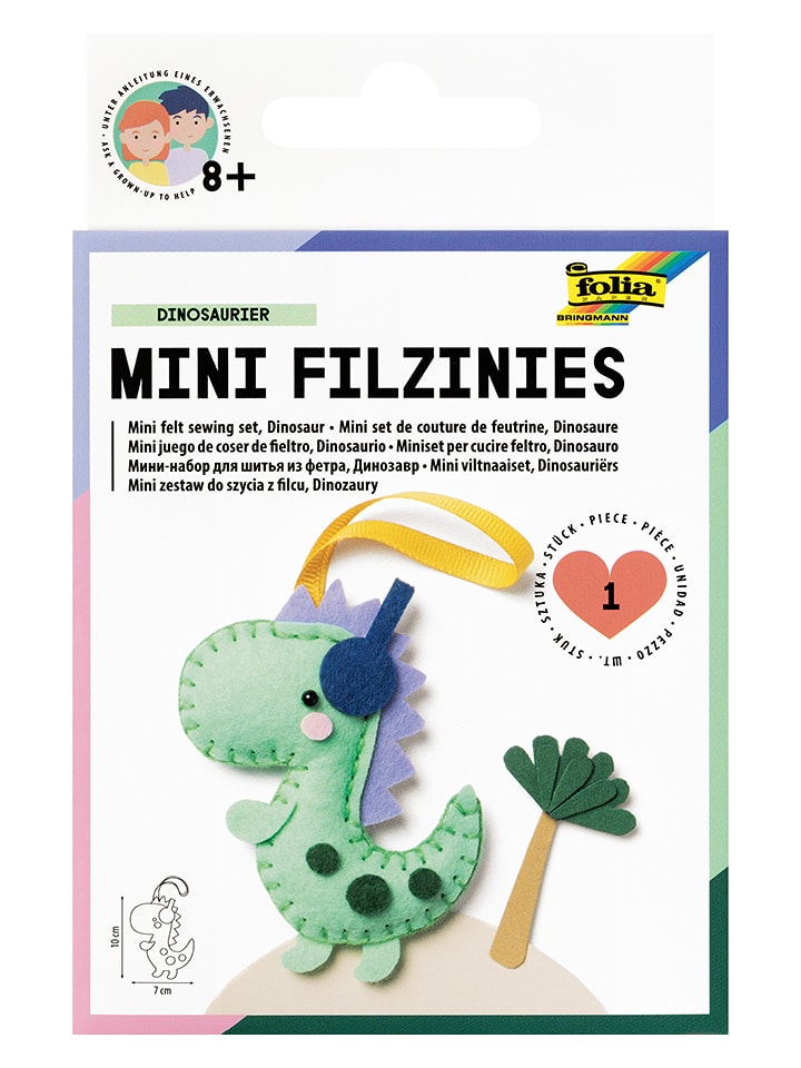 folia PAPER Filz-Bastelset "Dinosaurier" - ab 8 Jahren - onesize