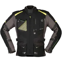 Modeka Talismen Motorradjacke schwarz-dunkelgrau-neongelb - M
