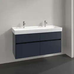 Villeroy und Boch Collaro Waschtischunterschrank C01200VQ 115,4x54,6x44,4cm, Waschbecken mittig, marine blue