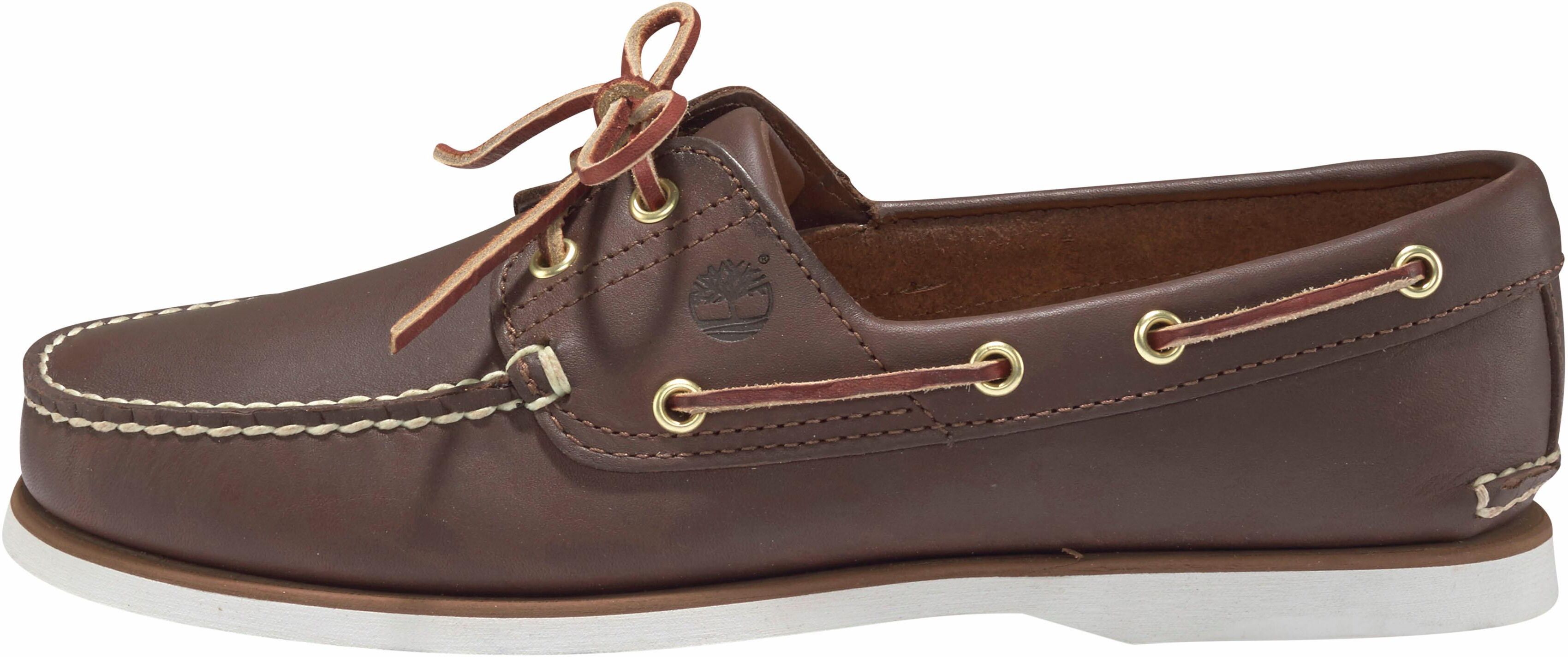 Bootsschuh TIMBERLAND "Men´s 2 Exe Boat Shoe", Herren, Gr. 41,5, braun (schwarz, braun, smooth), Leder, Schuhe Bootsschuh