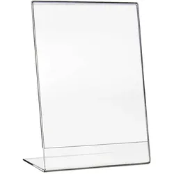 HMF 46932 Acryl Tischaufsteller schräg, DIN A5 Hochformat, Glasklar
