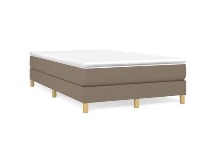 Makastle Boxspringbett mit Matratze Taupe 120x200 cm Taschenfederkernmatratze