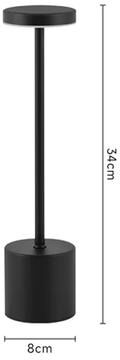 Uplift Essentials Creative Ambient Metal Table Lamp Elegant Cordless Atmosphere Light black