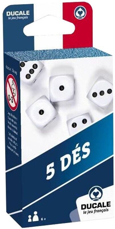 Boite de 5 dés 18 mm de Yam's – Ducale