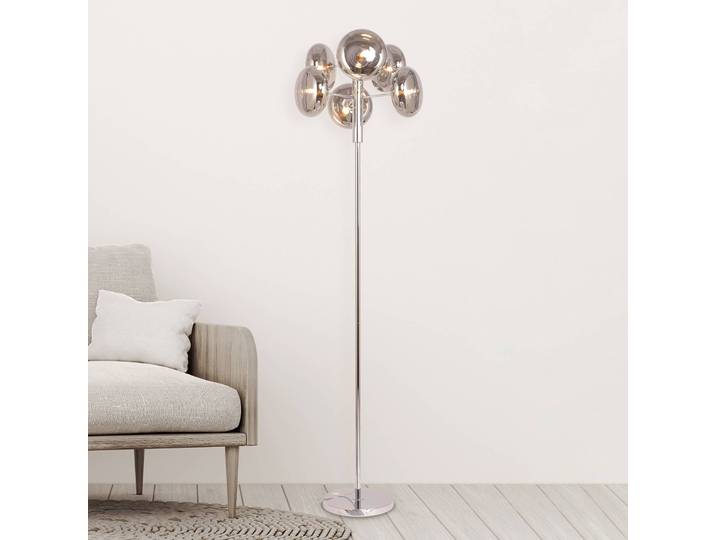 Näve Stehlampe Explosion, chrom / silber, für Wohn- / Esszimmer, Metall