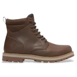 Timberland für Herren. TB0A69UHEM61 Wasserdichte Schnürstiefel mit mittlerem Schaft Britton Road, braun (40), Leder, Wohnung, Schnürsenkel,
