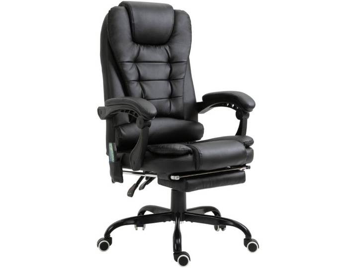 REDOM Bürostuhl Ergonomischer Schreibtischstuhl Massage Drehstuhl 7 Punkte (höhenverstellbar mit Fußstütze integriert, Komfort Bürostuhl, 1 St), 67 x 79 x 111-121 cm Homeoffice Büro Arbeitsstuhl