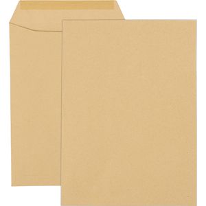 Mailmedia Versandtaschen braun, B4, ohne Fenster, nassklebend, aus Papier, 250 Stück