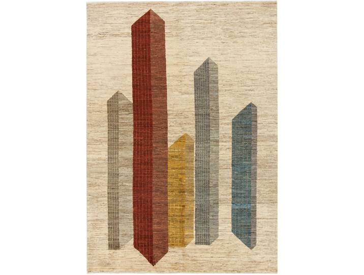 Mahra Teppich 168x237 Handgeknüpft Modern Orientteppich Designteppich Wolle