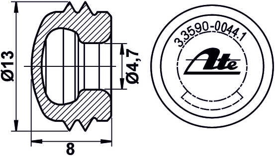 Ate Verschluss-/schutzkappe 03.3590-0044.1 Für Fiat Alfa Romeo Mercedes