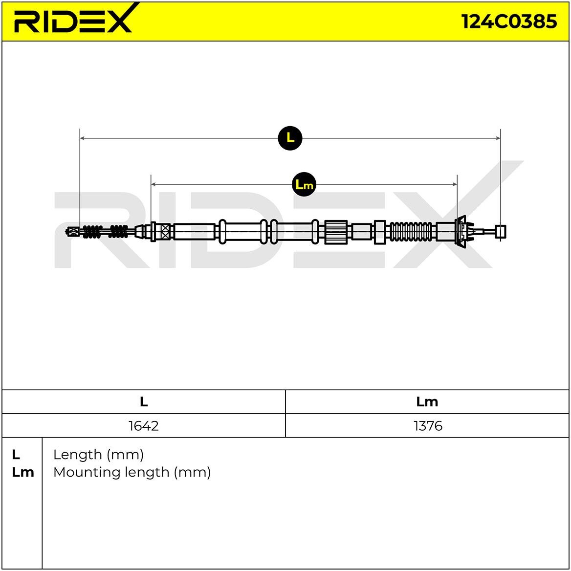 RIDEX 124C0385 Handbrake cable