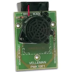 WHADDA Wasseralarm-Bausatz, DIY, abnehmbarer Wassersensor, Alarmsignal, 9 V-Batteriebetrieb