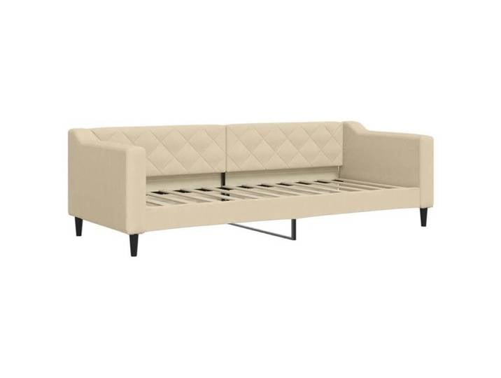 Lit simple Contemporain Banquette lit/Lit de repos sans matelas crème 80x200 cm tissu - 1 Place SP17278BED71156837