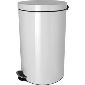 Helit Mülleimer H2404205, the knight, weiß, aus Metall, 20 Liter