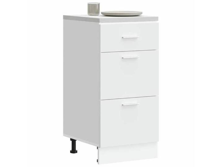 Armoire de plancher-Meuble de rangement blanc 40x46x81 5 cm