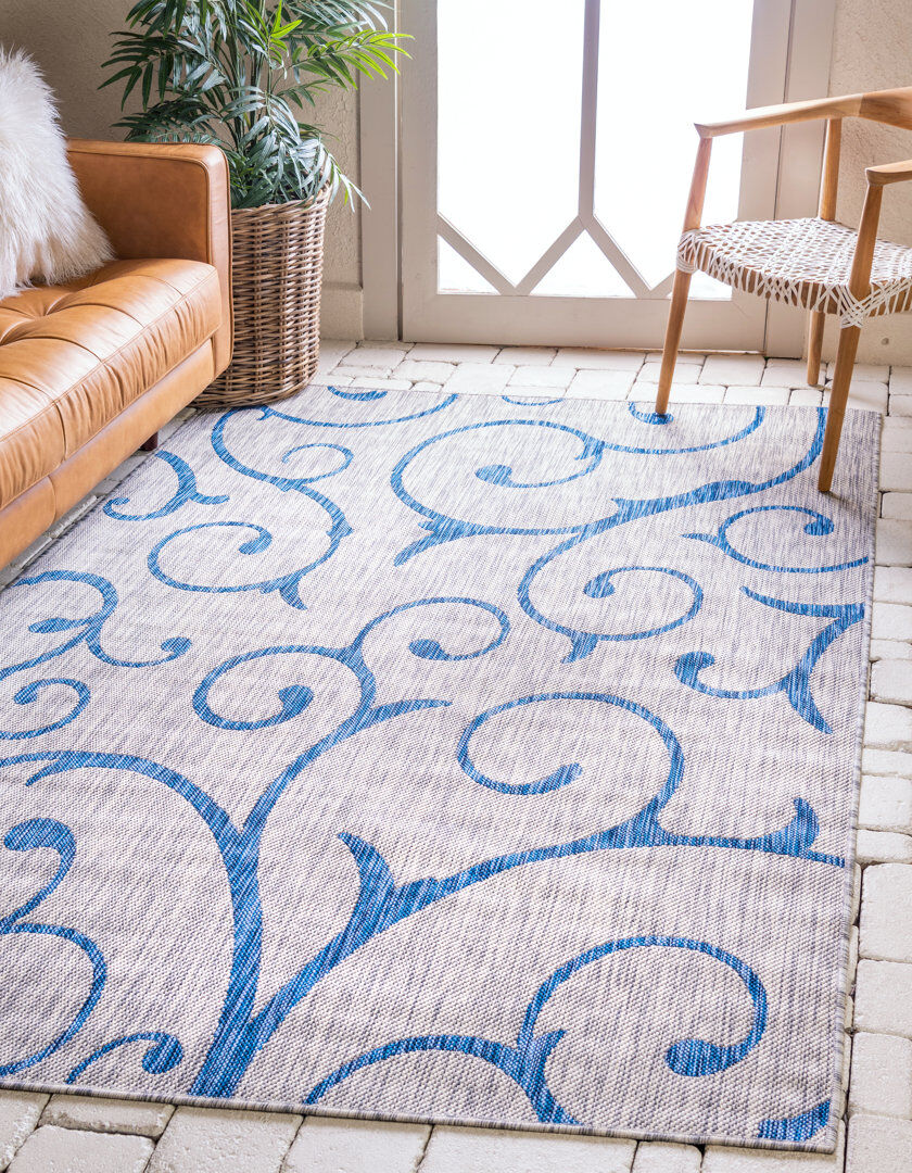 Rosalind Wheeler Burien Hand Woven Indoor / Outdoor Area Rug Rectangle 152 x 244cm