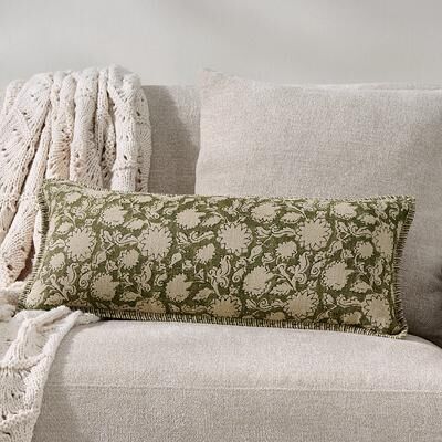 Marley Woven Linen Pillow - Grandin Road