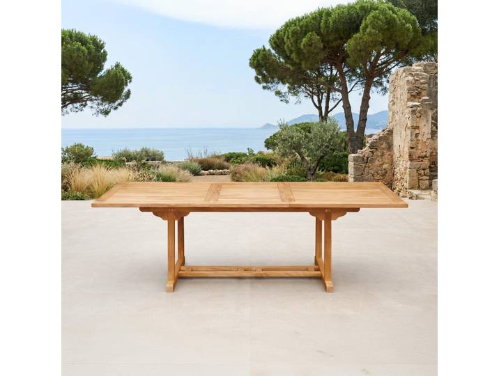 Table de jardin extensible en bois de teck - Kiro