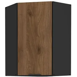 Küchen Eckhängeschrank 60x60 cm Küche MONZA Okapi Nußbaum Küchenzeile