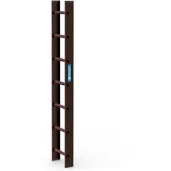 Zarges Dachleiter 7 Sprossen braun