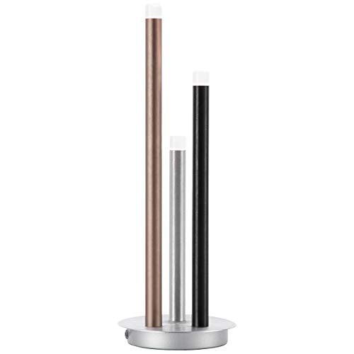 Brilliant Cembalo LED tafellamp, 3-lichts, zilver/zwart/bruin, dimbaar