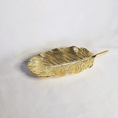 Jiallo "Stainless Steel Gold Leaf dish 14.25 x 7"""