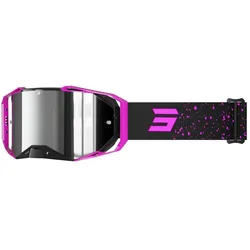 Shot, Motorradhelm Zubehör, LITE MIST Brille glanz pink-Glas silber verspiegelt