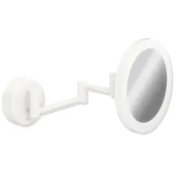 Hewi LED-Kosmetikspiegel 950.01.26002 d= 200mm, 5-fach, beleuchtet, matt weiß beschichtet