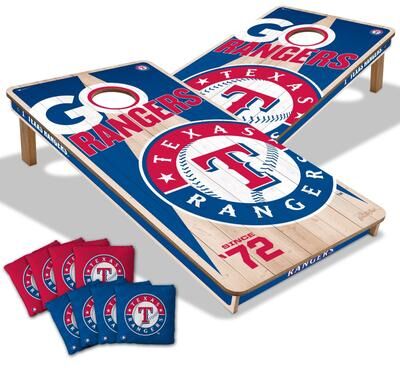 Skip's Garage Texas Rangers MLB 2x4 Cornhole Board Set