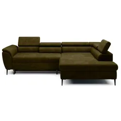 Ecksofa Tempo New Stoff Grün Olive